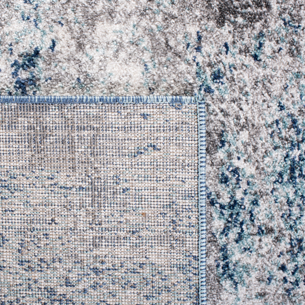 Navy Grey Abstract Area Rug 6' x 9' D57548