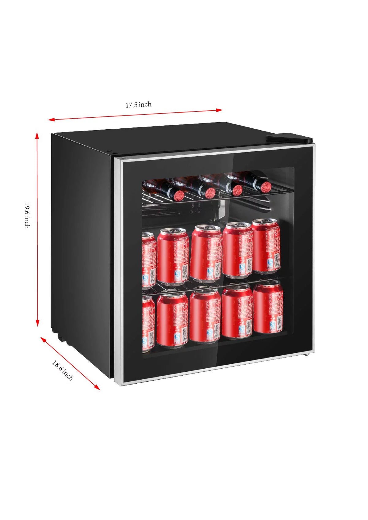 Black Adjustable Beverage Center Refrigerator H32546