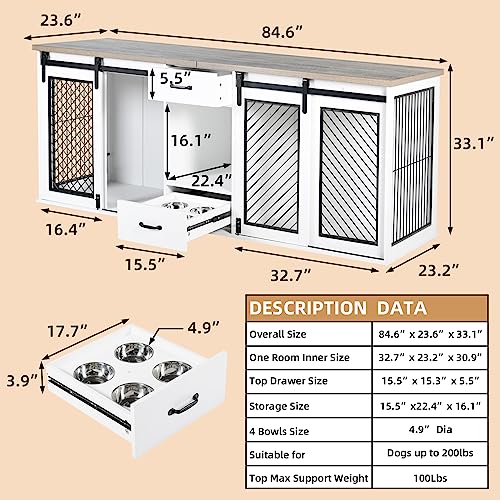 47.2" Heavy Duty Dog Crate with Drawers M868979