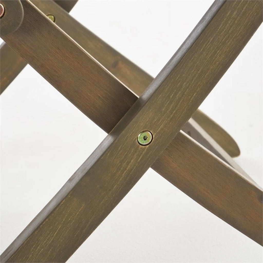 Gray Wooden Foldable Patio Dining Table K5628