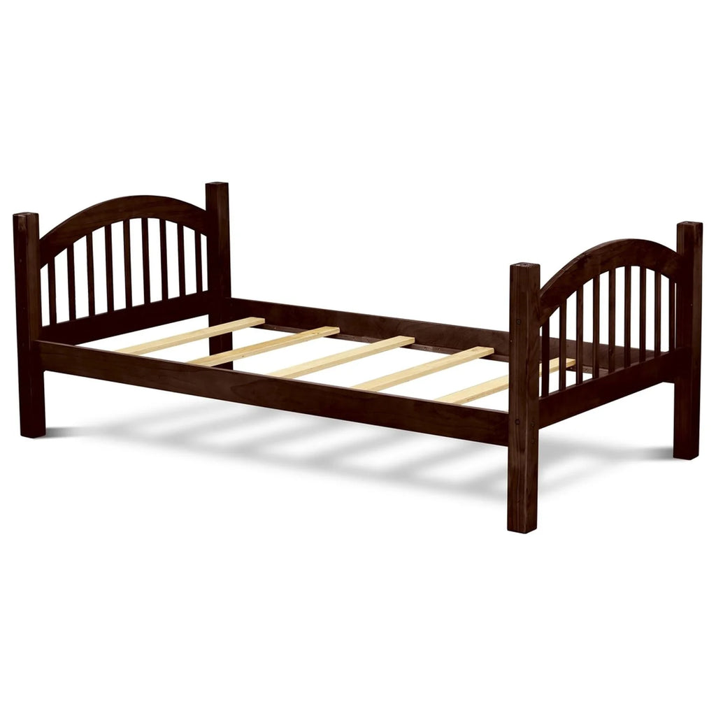 Twin Over Twin Bunk Beds with Ladder and Guard Rail C12968