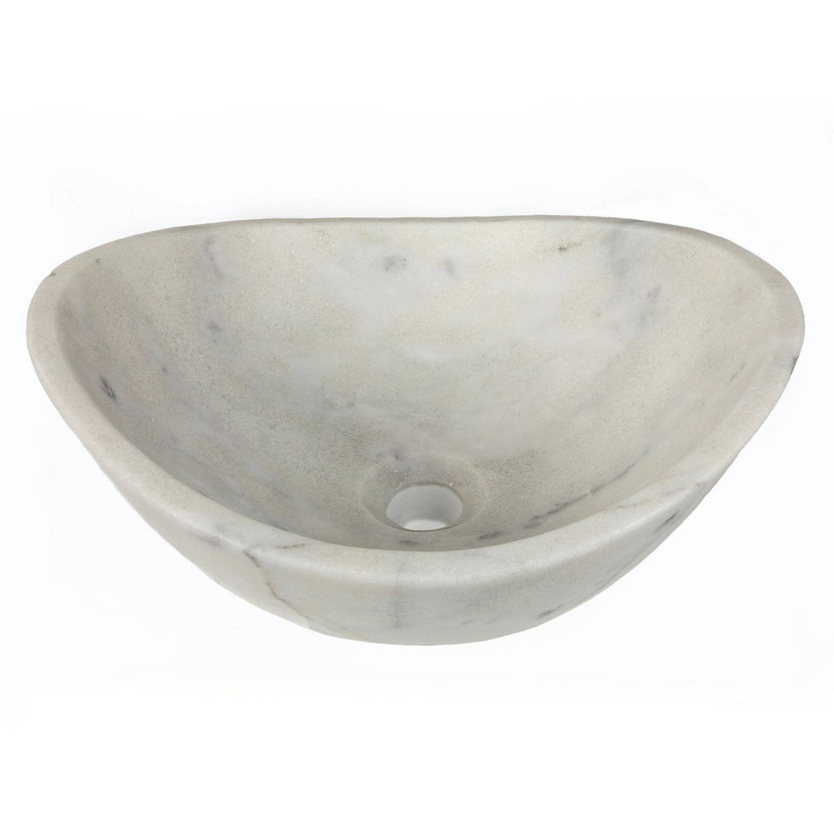 White Marble Small Vessel Sink R701