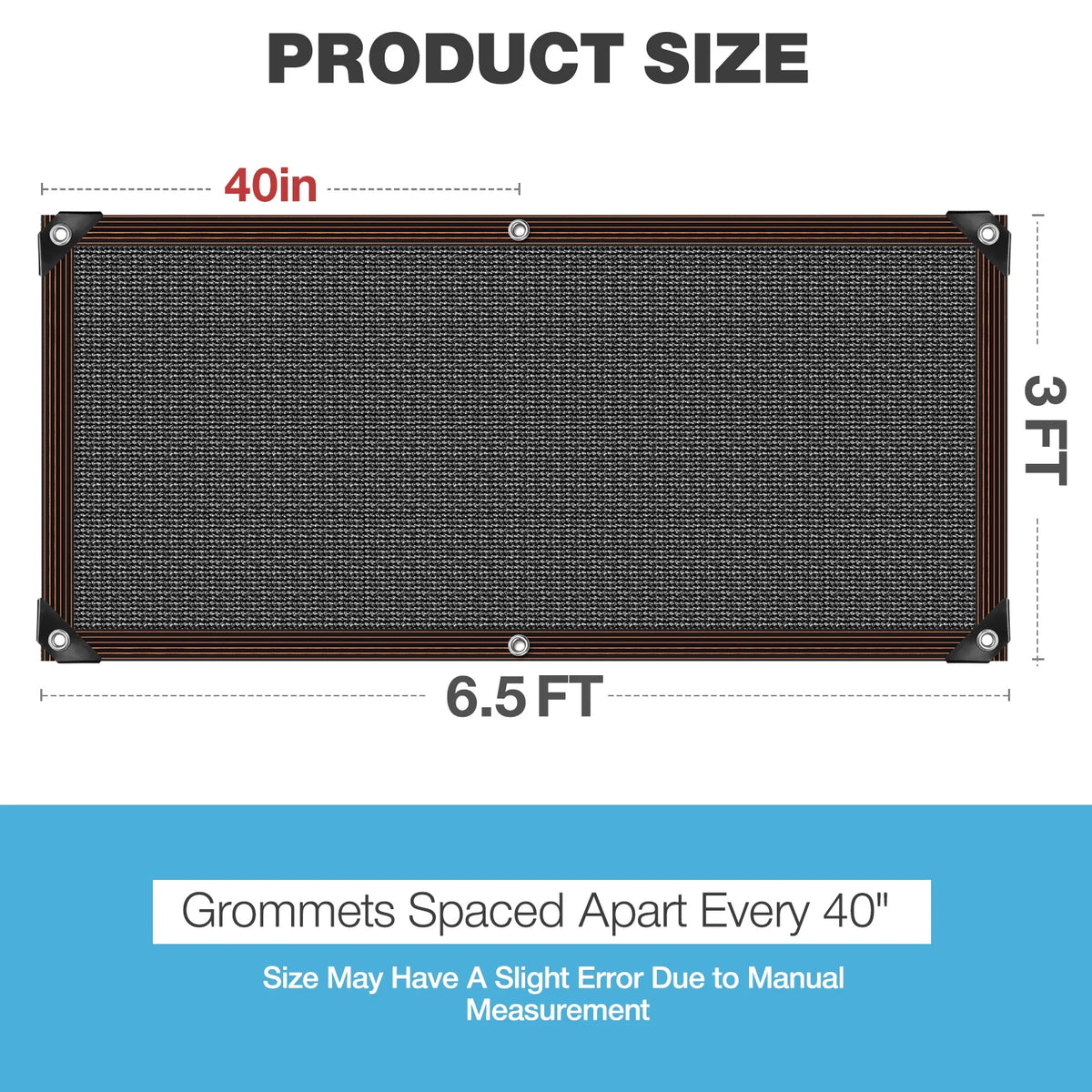 80% Shade Cloth 10x20FT Black Mesh Z788