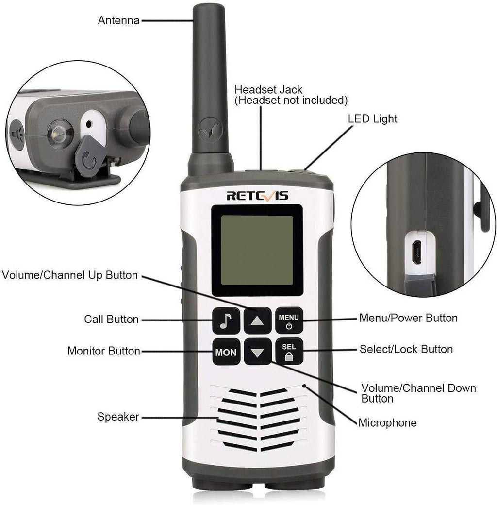 Rechargeable 22 Channel Walkie Talkies B511