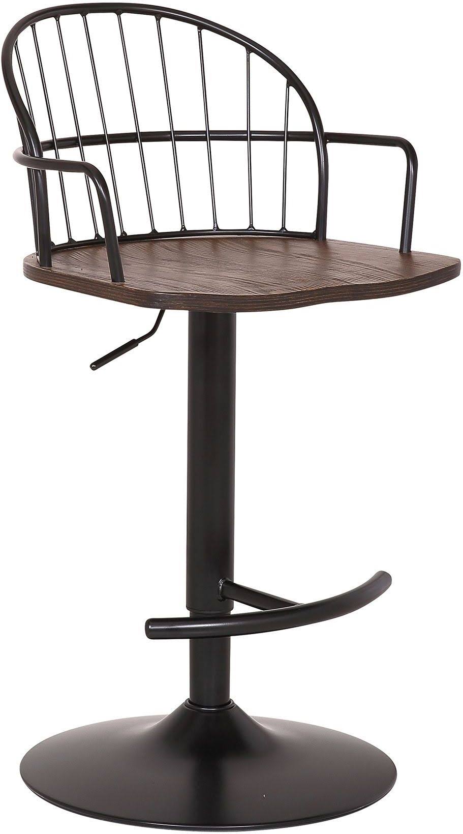 Black Powder Coated Adjustable Barstool G20440