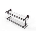 Double Glass Shelf with Gallery Rail - Venetian Bronze - 22 inch G957