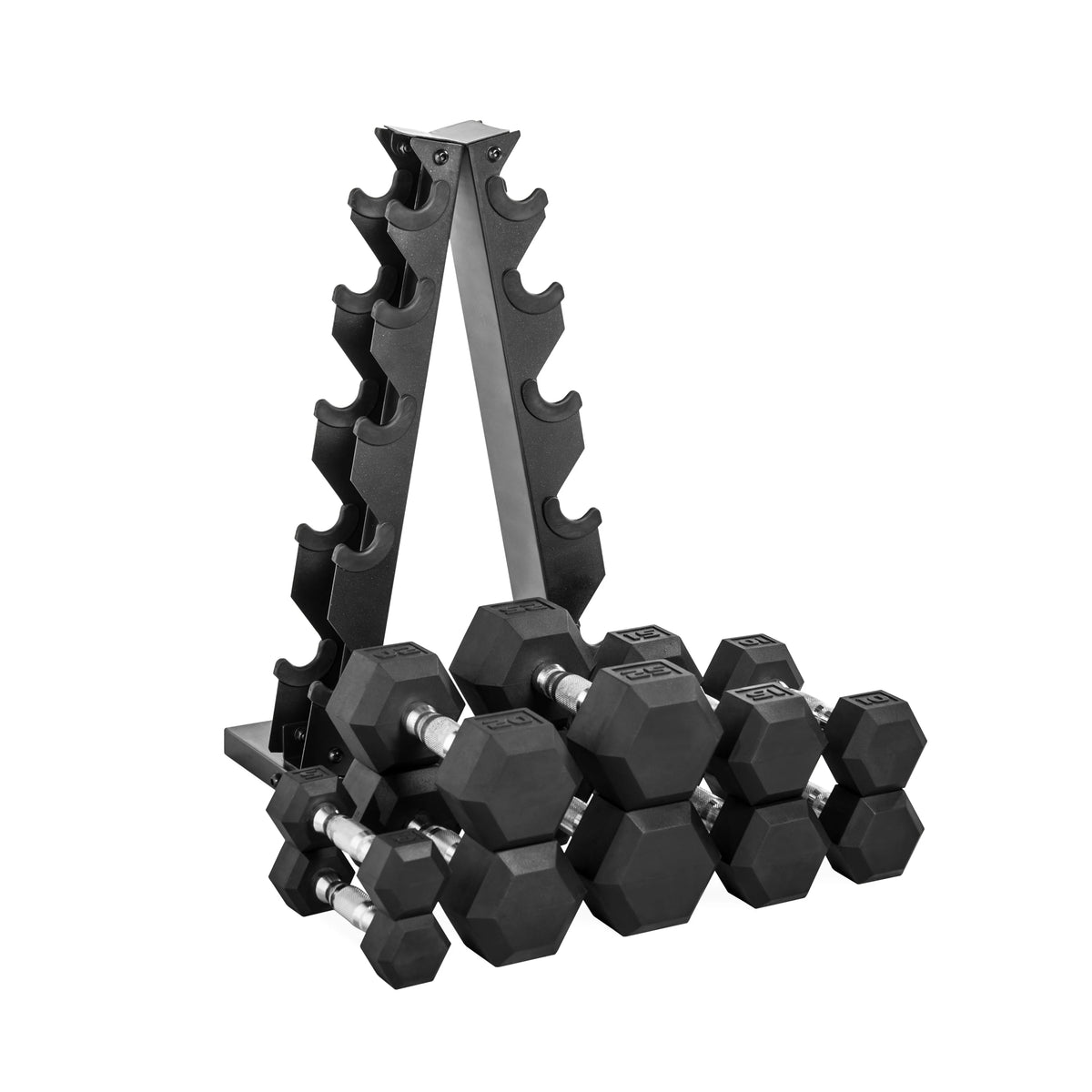 150 Lb. Rubber Hex Dumbbell Weight Set Y993