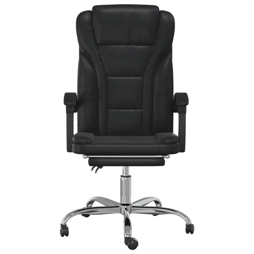 Black Faux Leather Reclining Office Chair I77633