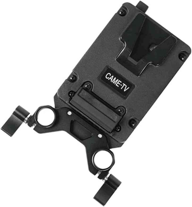 Mini V-Mount Plate with 2 D-tap Outputs and Dual 15mm Rod Clamp T3706