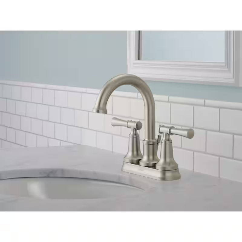 2-Handle Centerset Bathroom Faucet in Brushed Nickel G762922