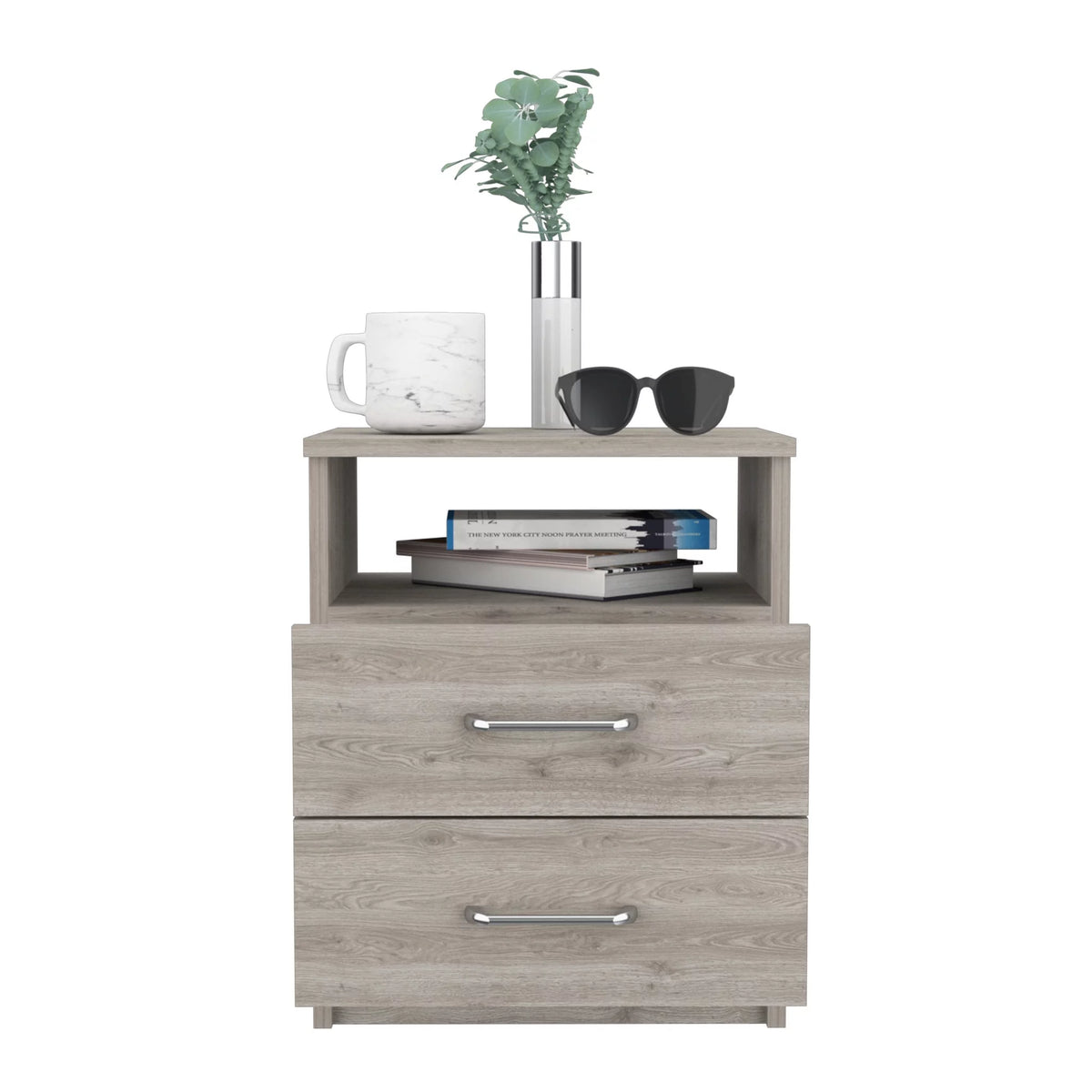 Light Grey Particle Bedroom Nightstand K314979