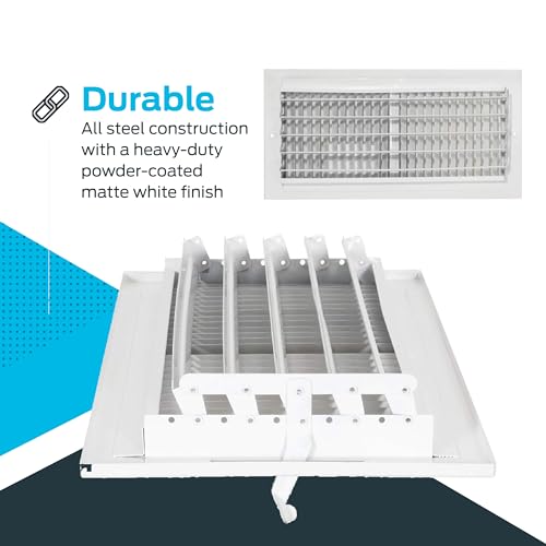 10 x 4 Inch White Steel Air Vent Cover J29314