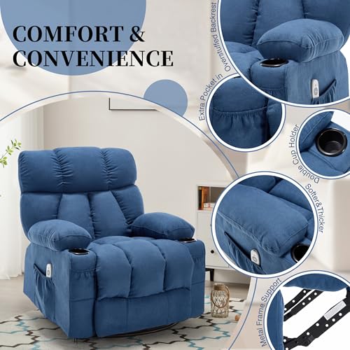 Beige Massage Heat Recliner Chair A308956