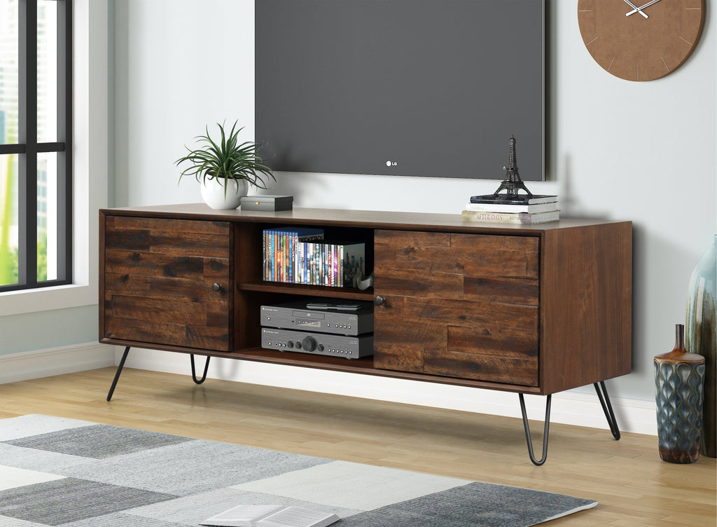 Dark Brown 2-Door 2-Shelf Media Console W114