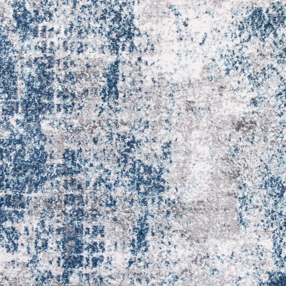 Navy Grey Abstract Area Rug 6' x 9' D57548