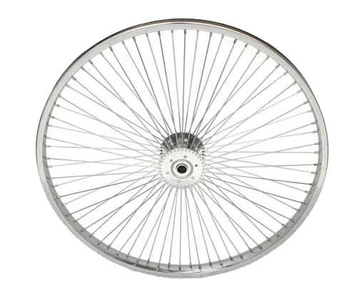 Chrome 24 inch Trike Conversion Kit with Two Steel 72 Spoke Wheels S806475