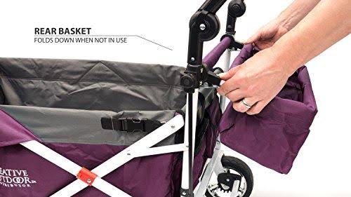 Magenta Push-Pull Folding Wagon with Canopy M6244
