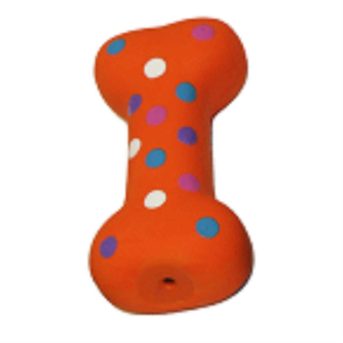 Small Latex Polka-Dot Bone Dog Toy Q53865