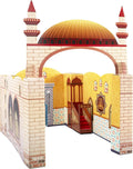Portable Cardboard Playhouse Masjid for Muslim Kids Educational Interactive Toy with Prayer Mat B335