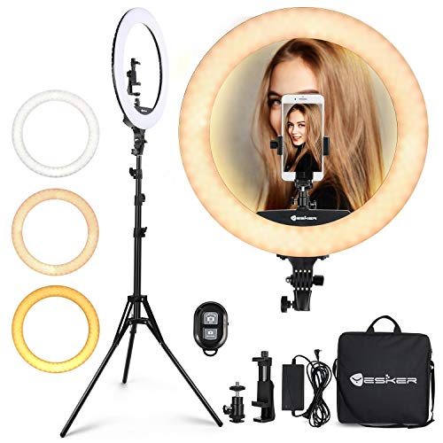 18 Inch LED Ring Light Kit with 73 Inch Tripod Stand W5298