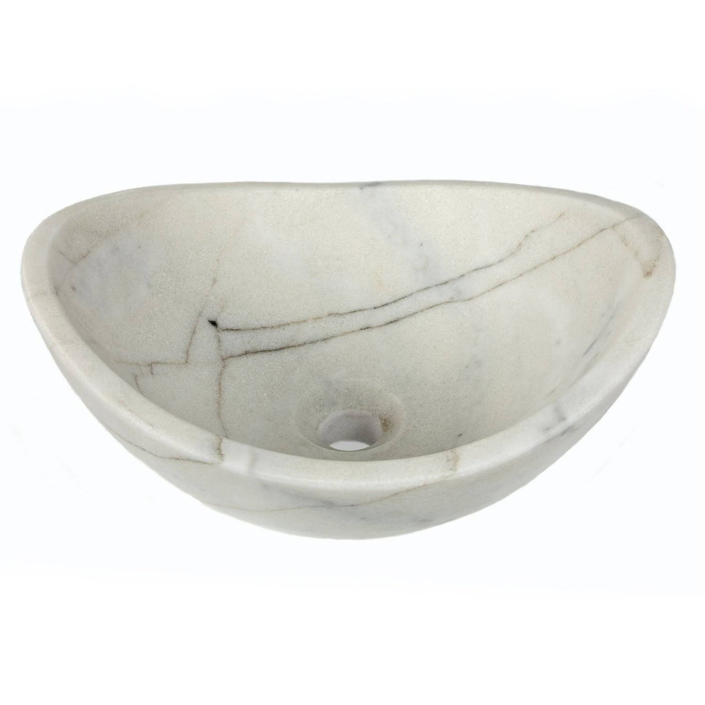 White Marble Small Vessel Sink R701