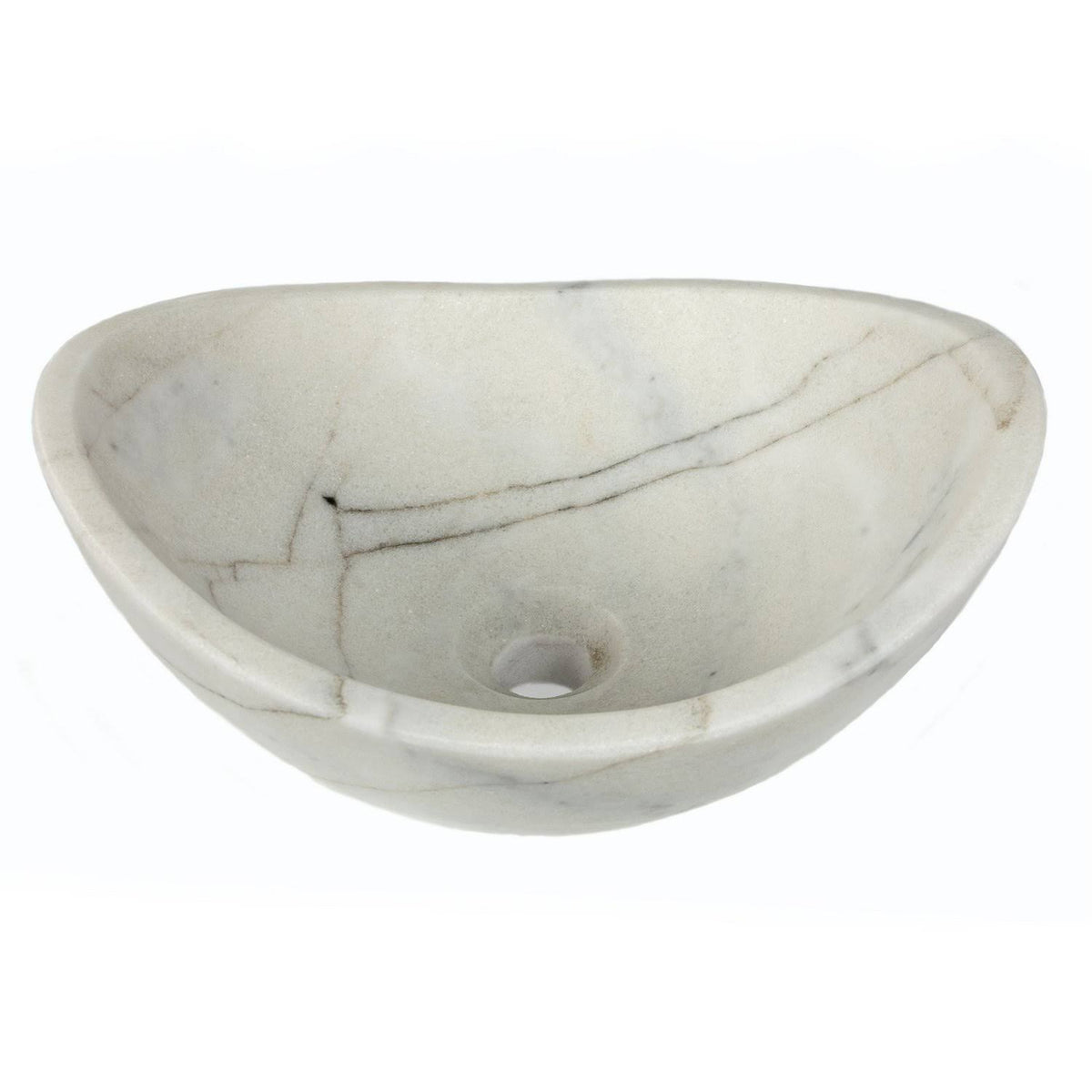 White Marble Small Vessel Sink R701