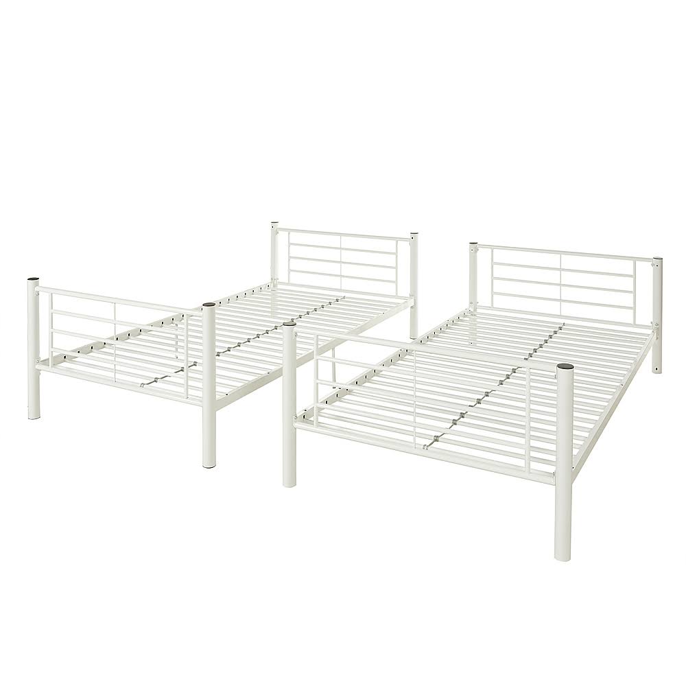 White Twin Over Twin Bunk Bed U80940