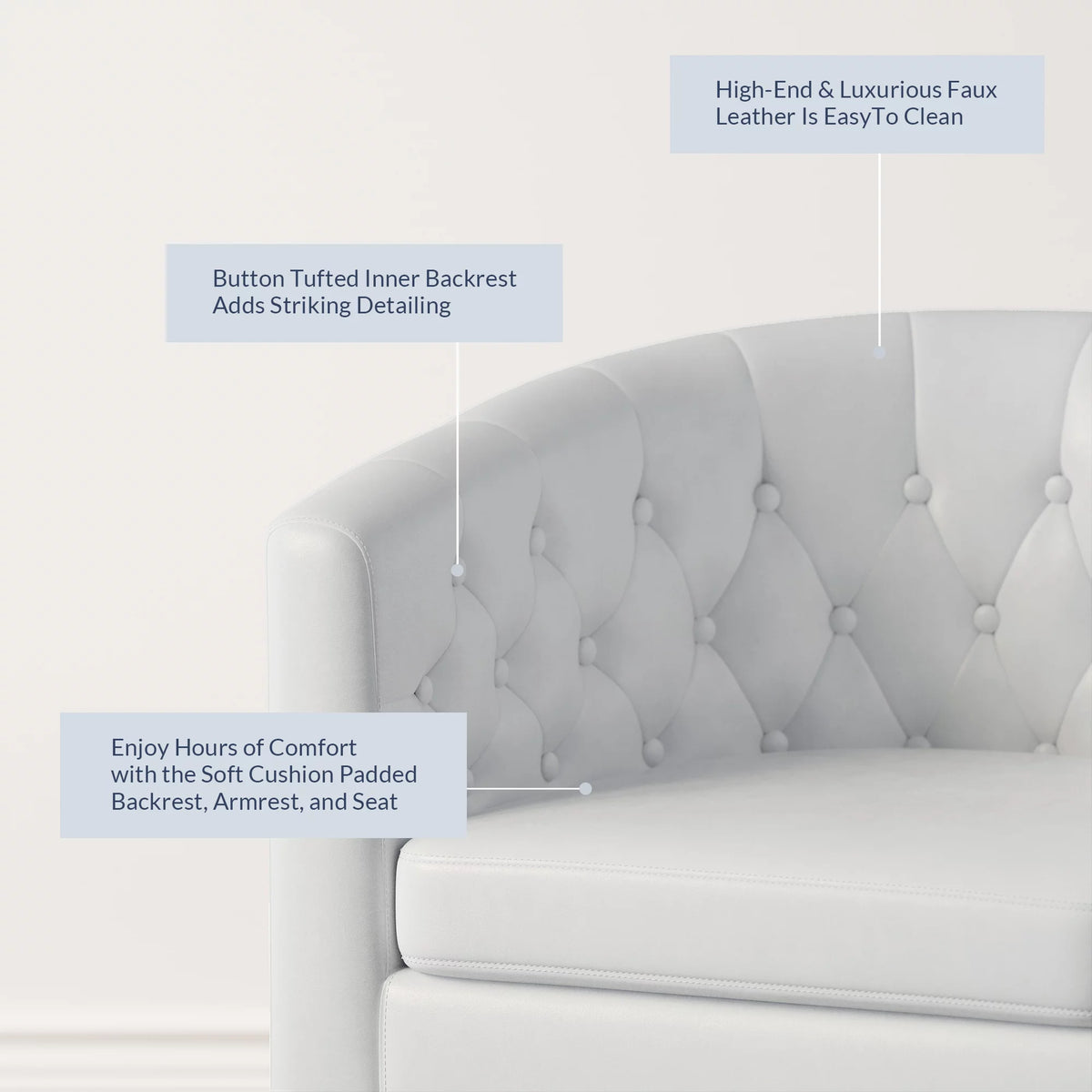 Green Tufted Barrel Accent Chair W9506