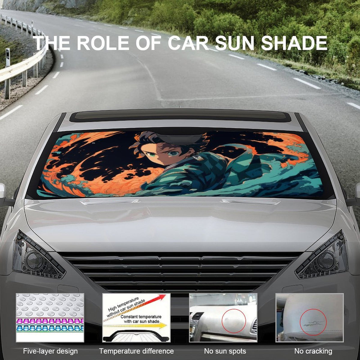 Foldable Reflective Car Windshield Sunshade K473