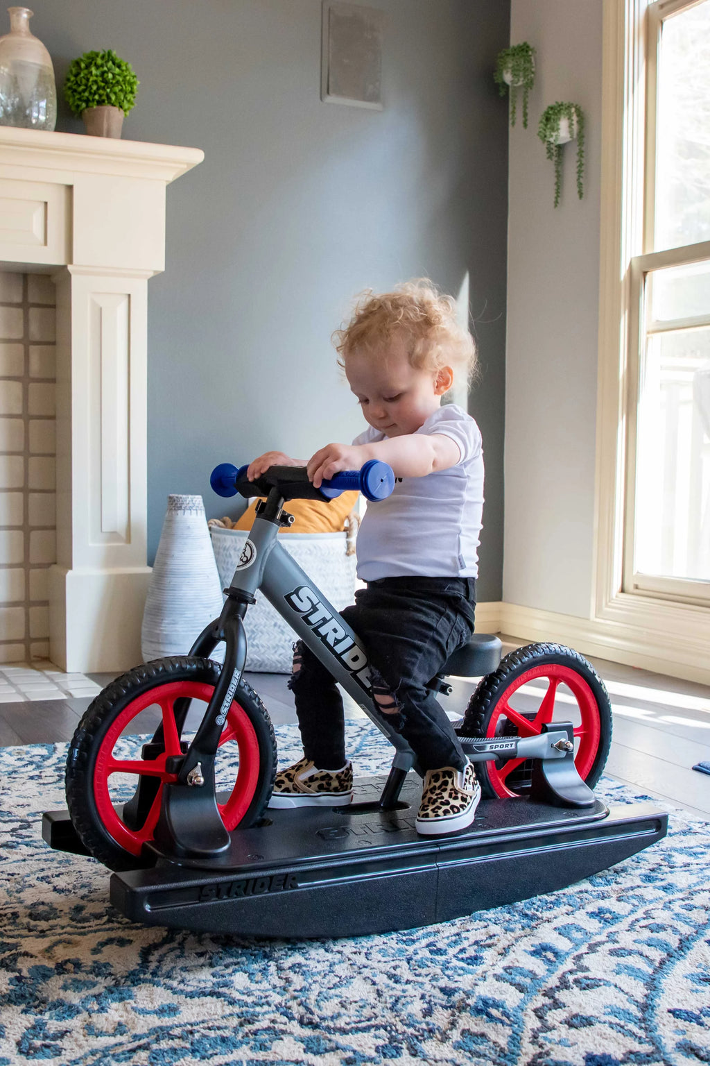 Blue 2-in-1 Rocking Bike for Toddlers C204376
