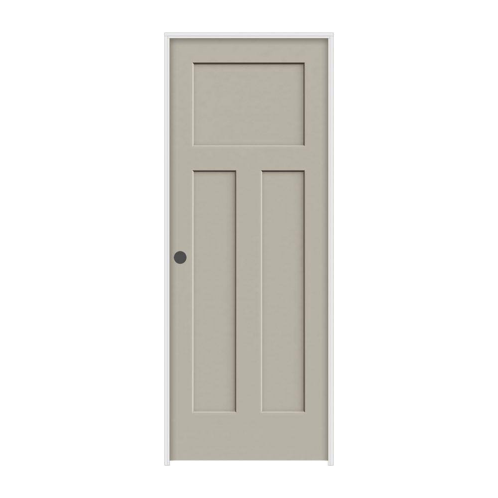 24 in. x 80 in. Desert Sand Solid Core Molded Composite MDF Single Prehung Interior Door A261865