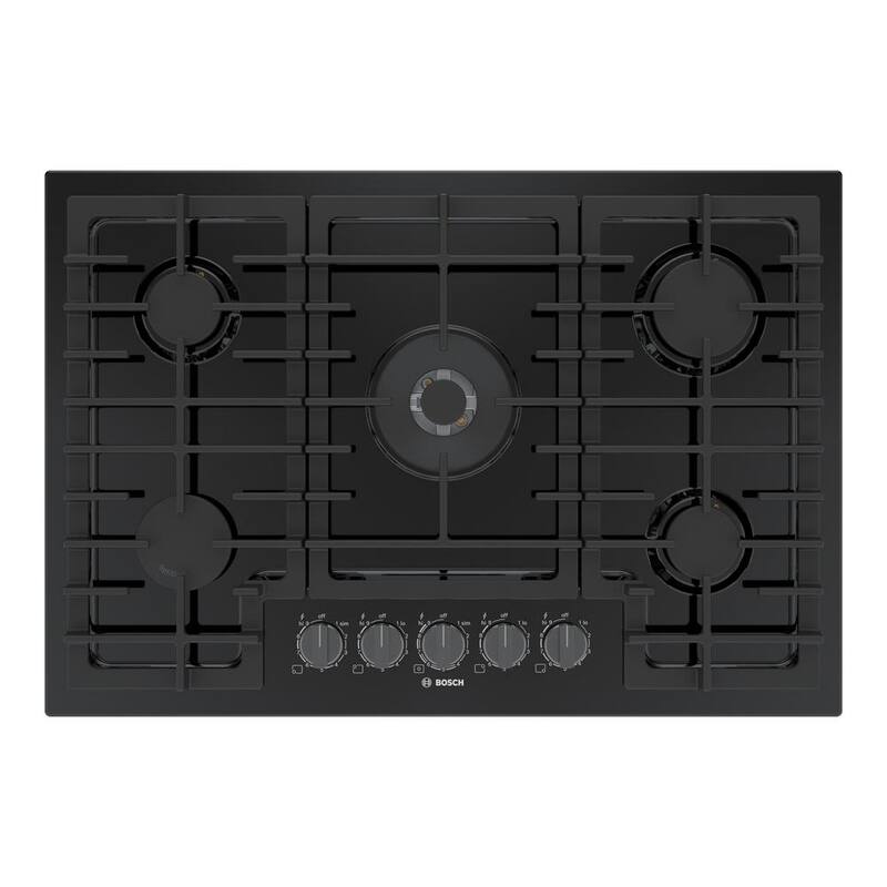30 in. Black Gas Cooktop with 5 Burners A7306