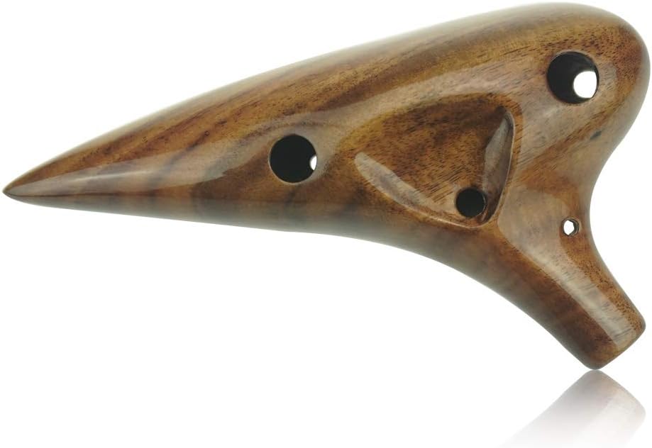 12 Hole Wooden Ocarina Alto C Acacia Wood Pack of 2 Y421234