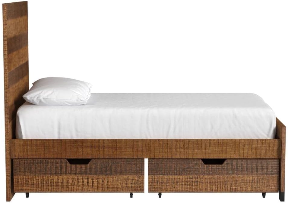 37" Wide Under Bed Wood Storage Drawer Brown (2 Pc) K1089