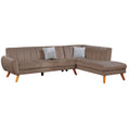 2 Piece Tufted Velvet Sectional Sofa Set R804918