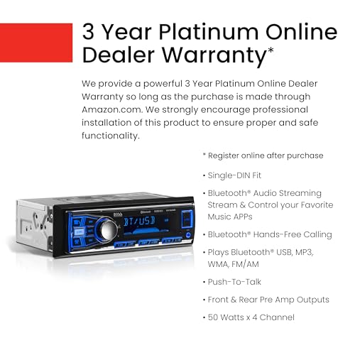 Single Din Bluetooth Car Stereo System R246874