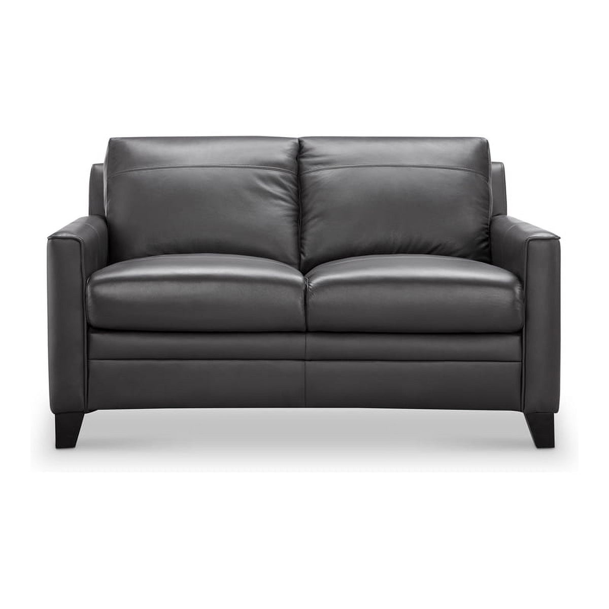 Charcoal Genuine Leather Loveseat X5006