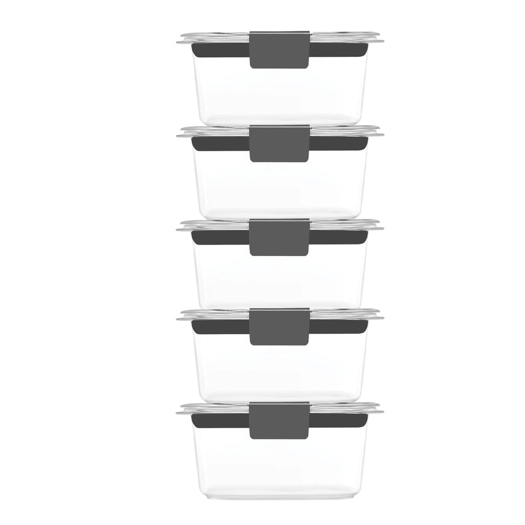 Set of 5 Clear Tritan Food Storage Containers, 1.3 Cup D172