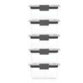 Set of 5 Clear Tritan Food Storage Containers, 1.3 Cup D172