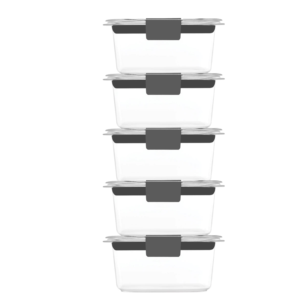Set of 5 Clear Tritan Food Storage Containers, 1.3 Cup D172