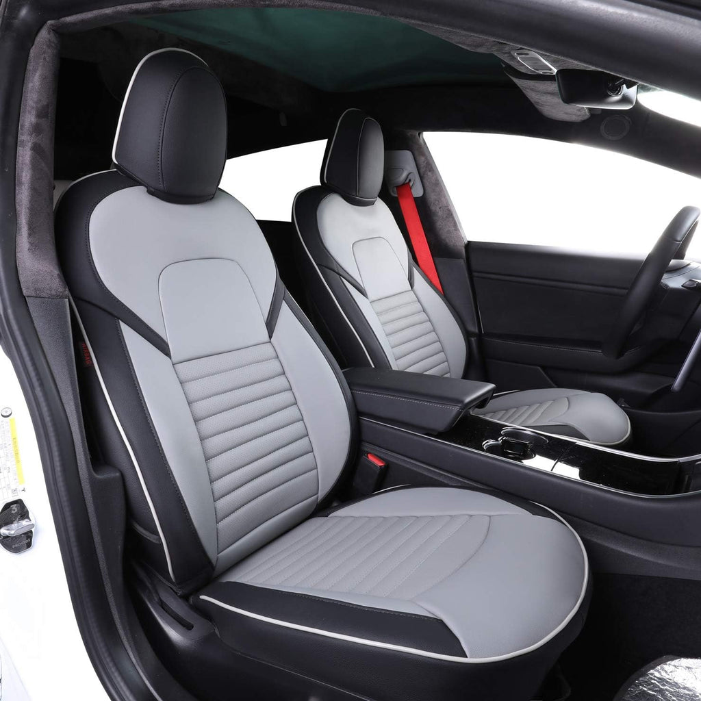 Custom Fit Full Set Car Seat Covers Leatherette Black S694187