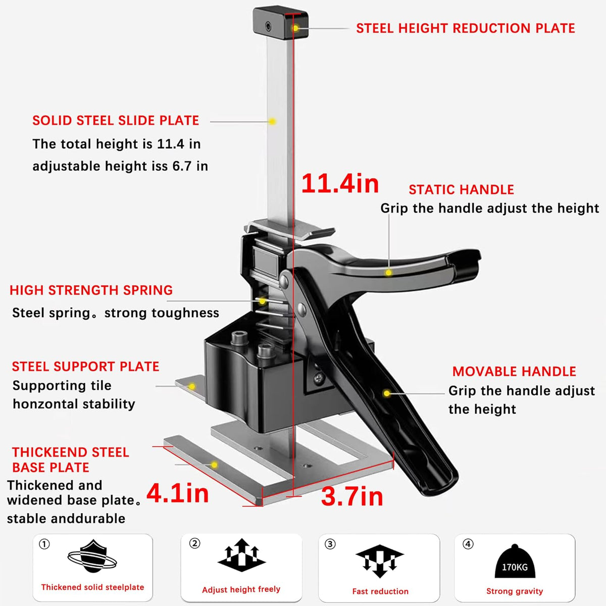 Labor Saving Arm 2PCS Multi-Function Hand Tool Jack H9323