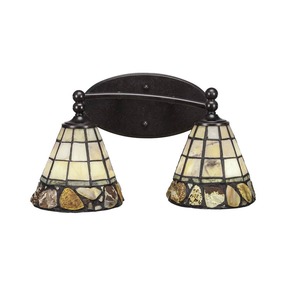 Two Light Bath Bar Dark Granite M435