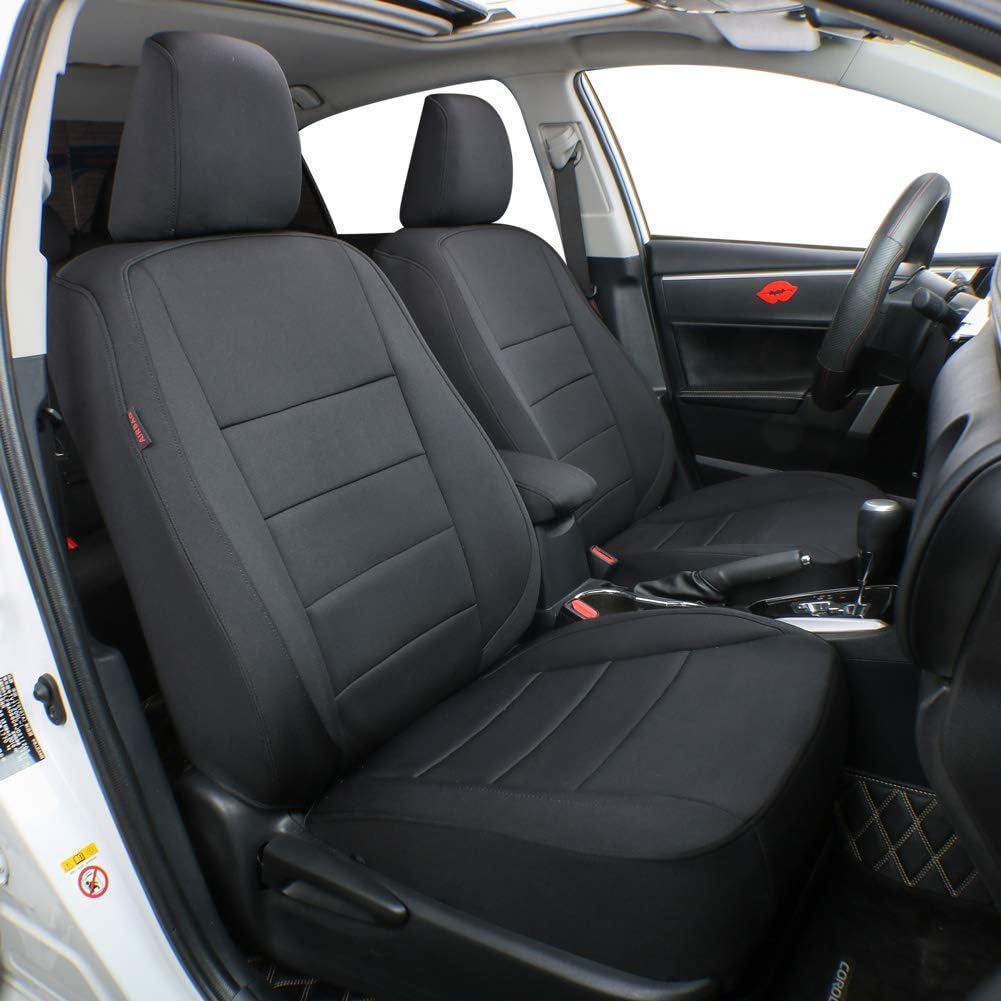 Custom Fit Full Set Car Seat Covers Leatherette Black S694187