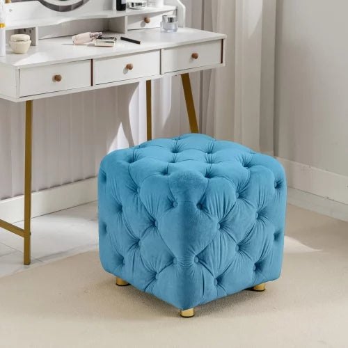Velvet Upholstered Ottoman L766