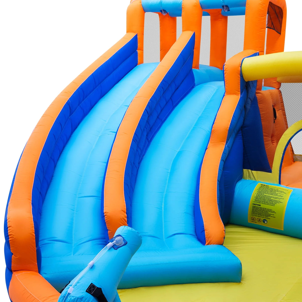 Kids Inflatable Water Slide Bouncer with Pool and Climbing Wall U696843