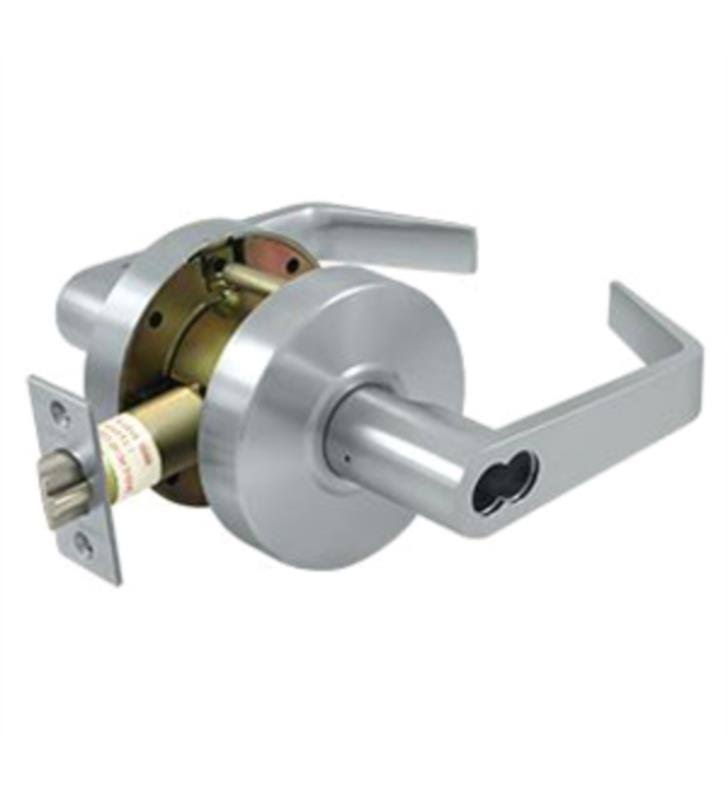Brushed Chrome Commercial Entry Lock F1070