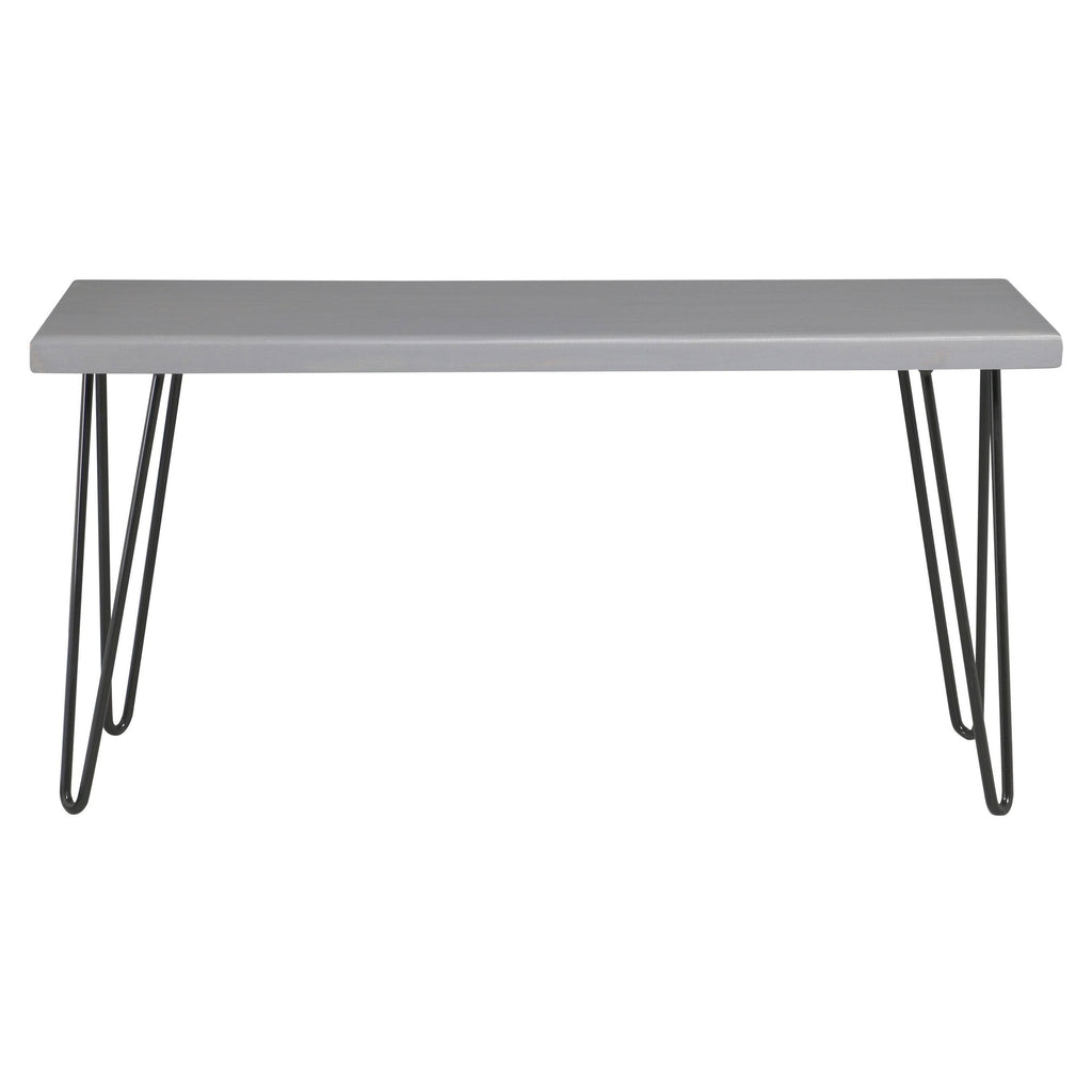 Weathered Gray Wood Bench A7664