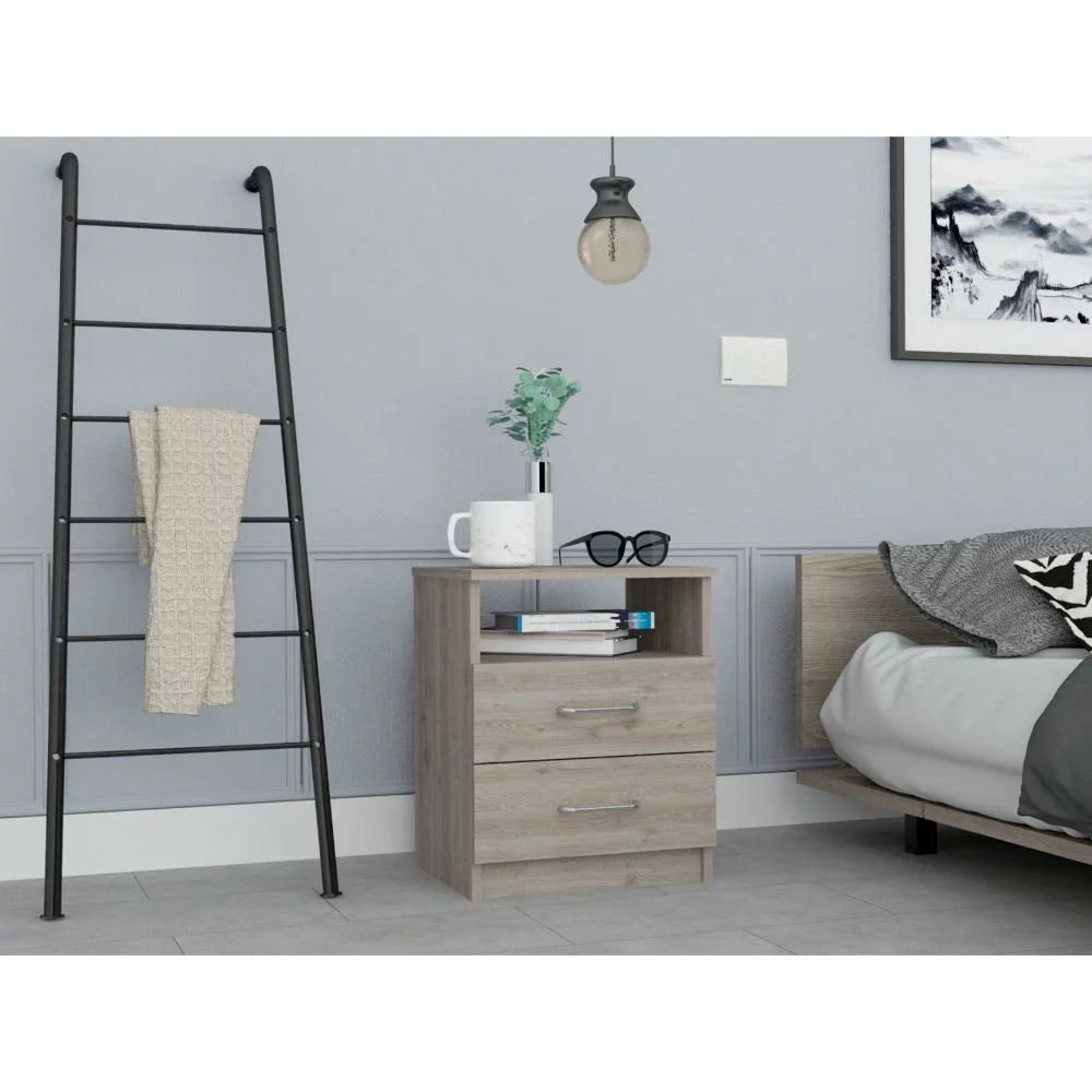 Light Grey Particle Bedroom Nightstand K314979
