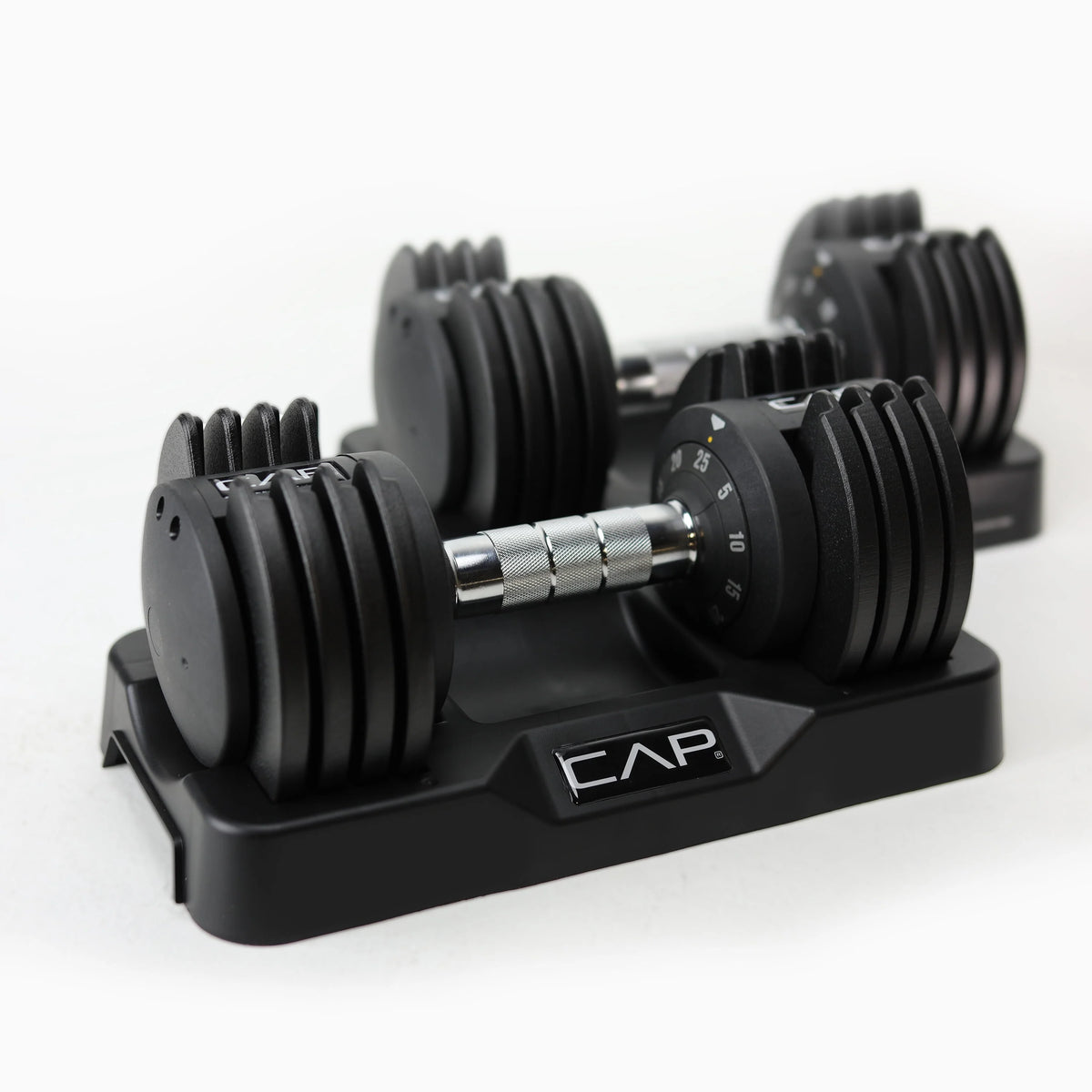 25 lb Adjustable Dumbbell Set, Pair, Black O7524